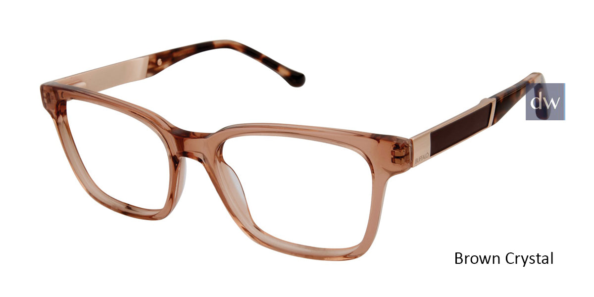 Brown Crystal Buffalo BW005 Eyeglasses.