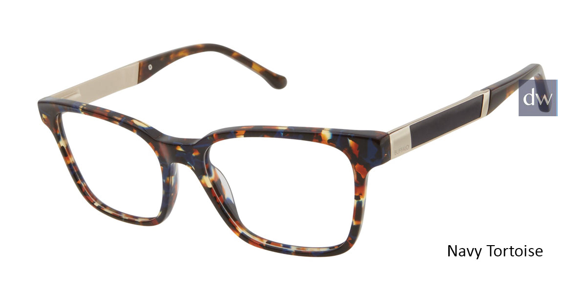 Navy Tortoise Buffalo BW005 Eyeglasses.