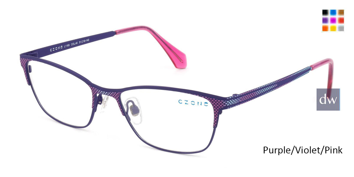 Purple/Violet/Pink C-Zone L1169 Eyeglasses.
