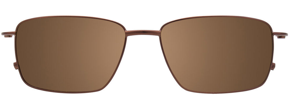 Clip & Twist CT257 Rectangle Eyeglasses (Sunglass Clip-On Included)