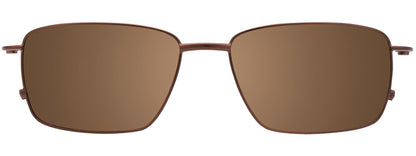 Clip & Twist CT257 Rectangle Eyeglasses (Sunglass Clip-On Included)