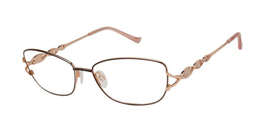 Dark Gun/Rose Gold Tura R229 Eyeglasses