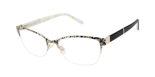 Gold/Black & White L.A.M.B. LA091 Eyeglasses