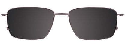 Clip & Twist CT257 Rectangle Eyeglasses (Sunglass Clip-On Included)