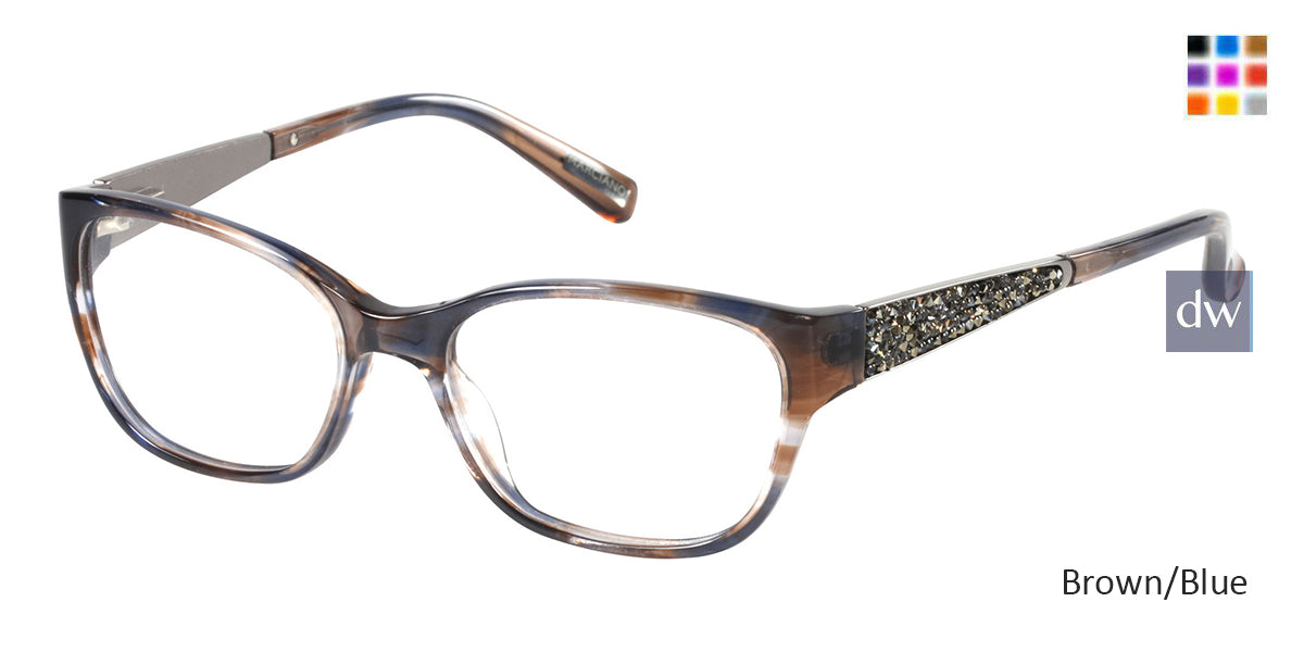 Brown/Blue Marciano GM0243 Eyeglasses.