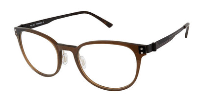 C02 Translucent Brown Tlg NU031 Titanium Eyeglasses.