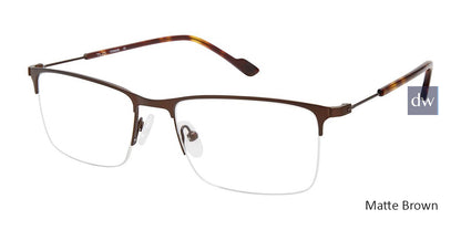 C03 Matte Brown Tlg NU040 Titanium Eyeglasses.