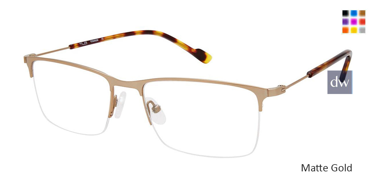 C01 Matte Gold Tlg NU040 Titanium Eyeglasses.