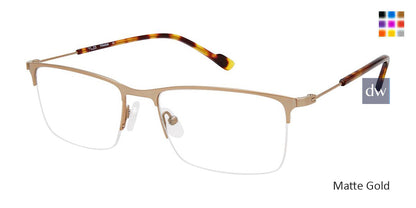 C01 Matte Gold Tlg NU040 Titanium Eyeglasses.