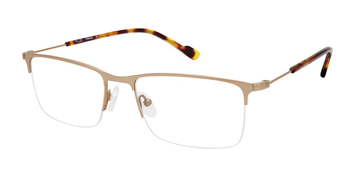 C01 Matte Gold Tlg NU040 Titanium Eyeglasses.