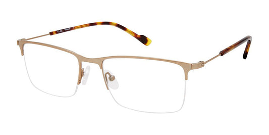 C01 Matte Gold Tlg NU040 Titanium Eyeglasses.
