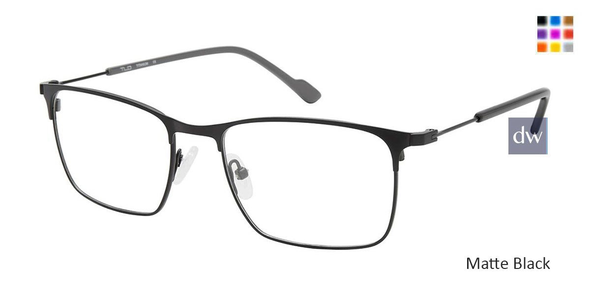 C01 Matte Black Tlg NU041 Titanium Eyeglasses.