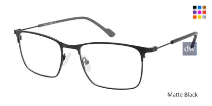 C01 Matte Black Tlg NU041 Titanium Eyeglasses.