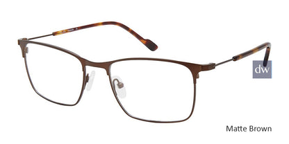 C03 Matte Brown Tlg NU041 Titanium Eyeglasses.
