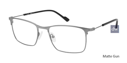 C02 Matte Gun Tlg NU041 Titanium Eyeglasses.