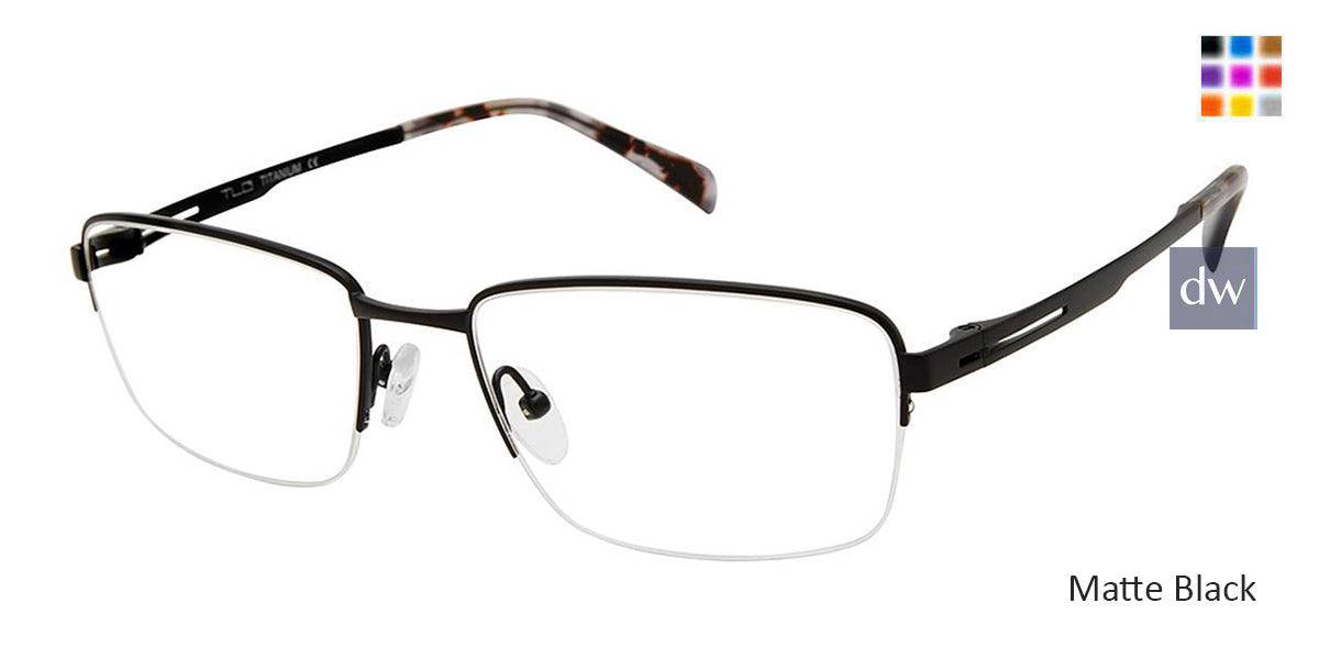 C01 Matte Black Tlg NU042 Titanium Eyeglasses.