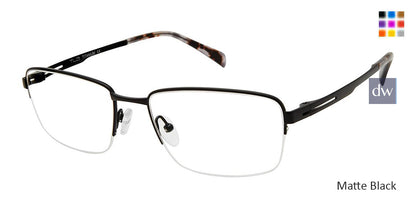 C01 Matte Black Tlg NU042 Titanium Eyeglasses.