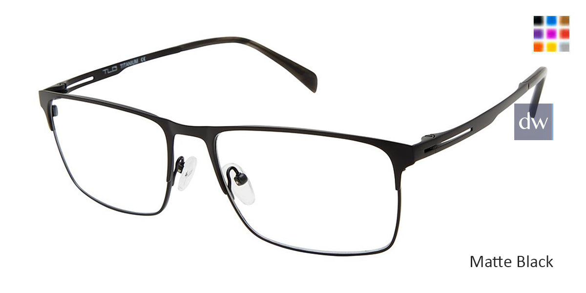C01 Matte Black Tlg NU043 Titanium Eyeglasses.