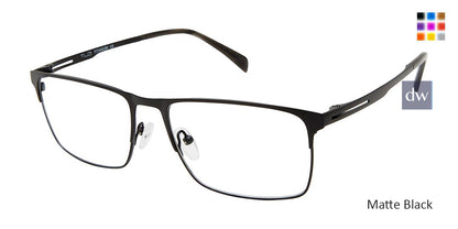C01 Matte Black Tlg NU043 Titanium Eyeglasses.