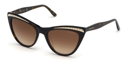 Dark Havana/Gradient Brown Marciano GM0793 Sunglasses.