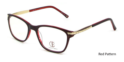 Red Pattern CIE SEC100 Eyeglasses.