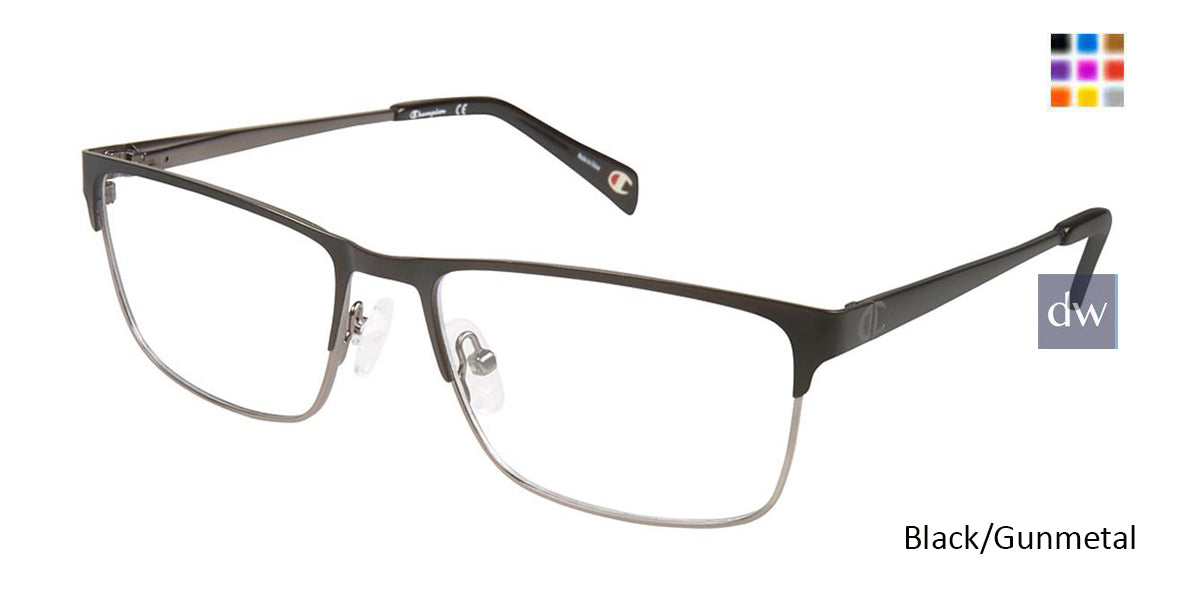 Black/Gunmetal c01 Champion 1018 Eyeglasses.