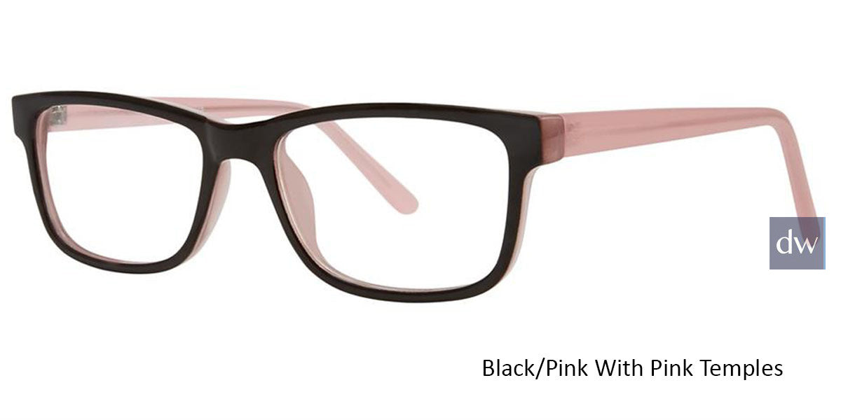 Black/Pink with Pink Temples Vivid Soho 1028 Eyeglasses - Teenager.