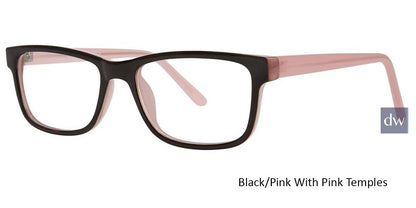 Black/Pink with Pink Temples Vivid Soho 1028 Eyeglasses - Teenager.