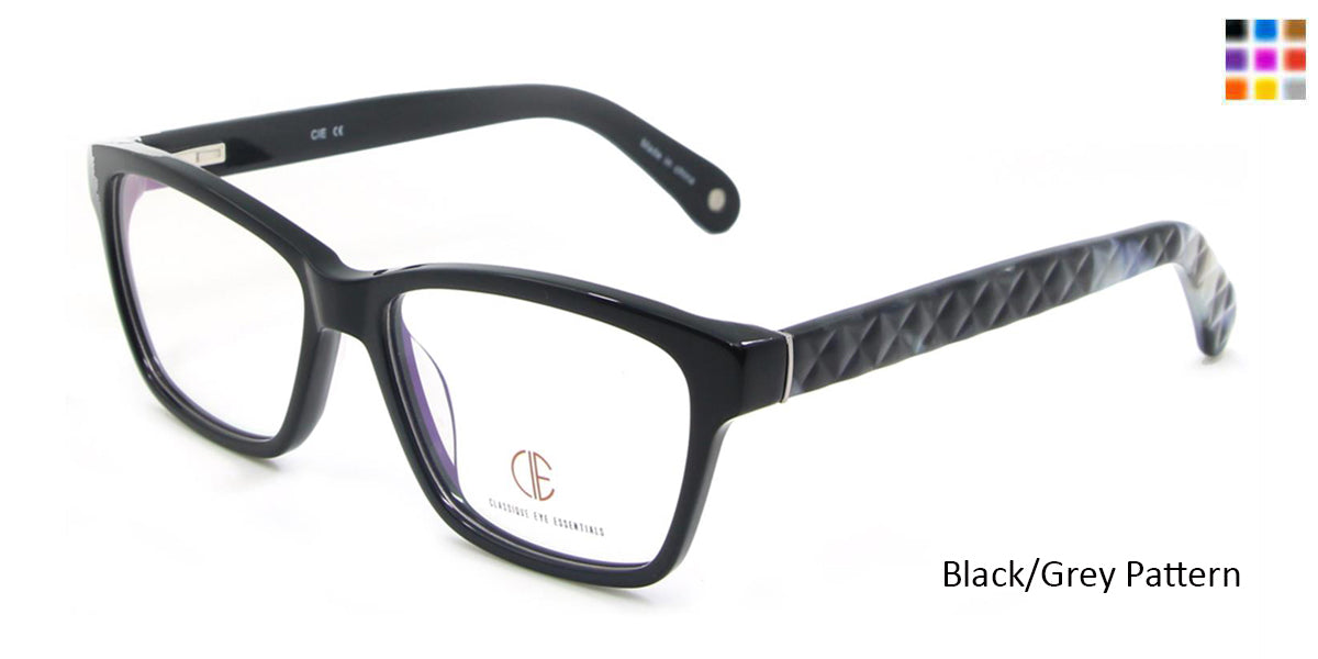 Black/Grey Pattern CIE SEC102 Eyeglasses.