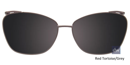 Red Tortoise Grey Clip-On