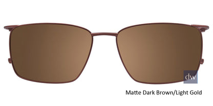 Matte Dark Brown Light Gold Clip-On