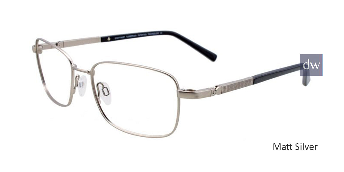 Matt Silver Clip & Twist CT237 Eyeglasses.
