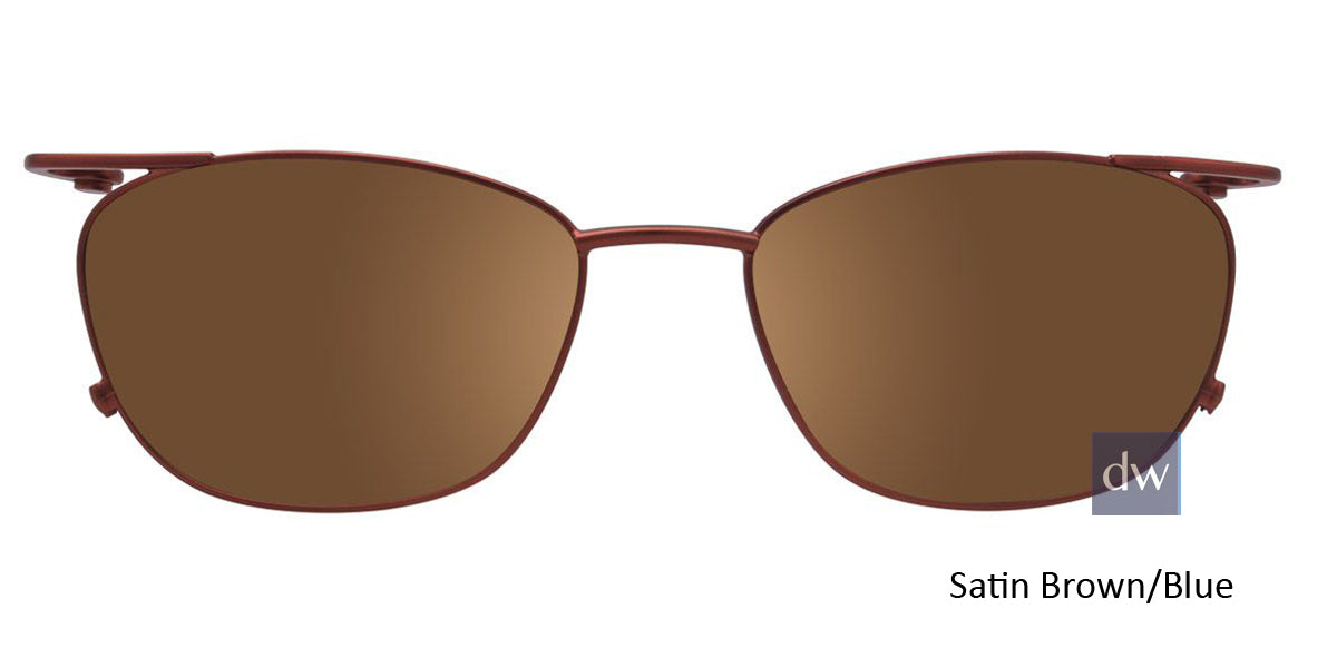 Satin Brown Blue Clip-On