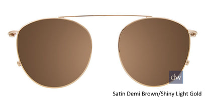 Satin Demi Brown Shiny Light Gold Clip-On