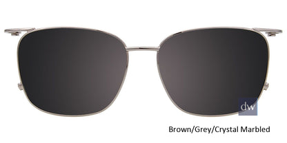 Brown Grey Crystal Marbled Clip-On