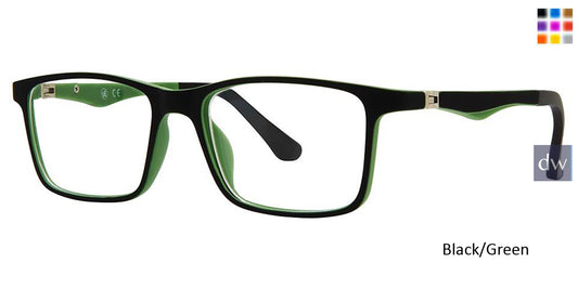 Black/Green Vivid Metro 48 Eyeglasses.