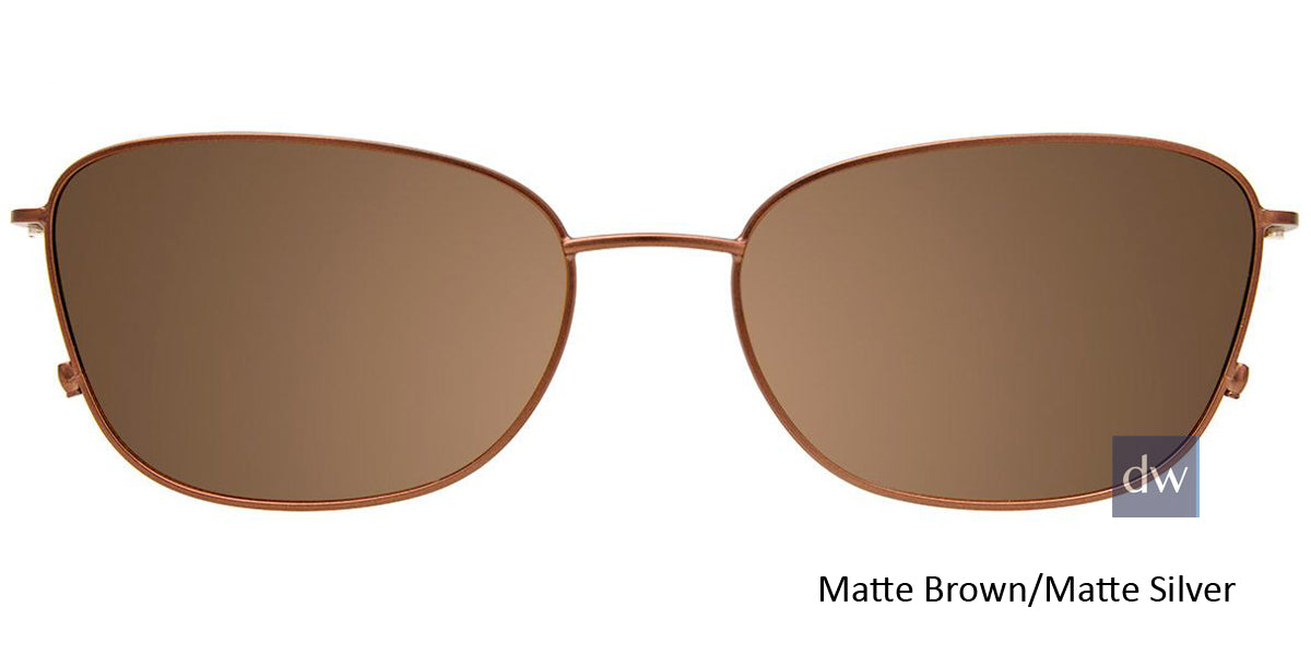 Matte Brown Matte Silver Clip-On