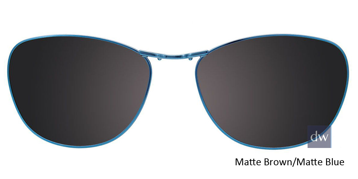 Matte Brown Matte Blue Clip-On