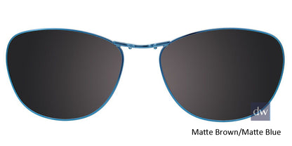 Matte Brown Matte Blue Clip-On