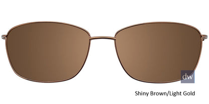 Shiny Brown Light Gold  Clip-On
