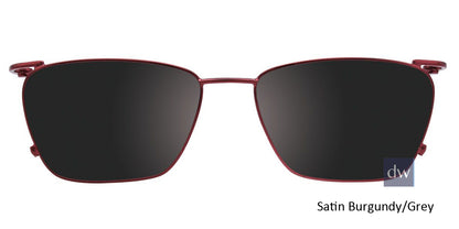 Satin Burgundy Grey Clip-On
