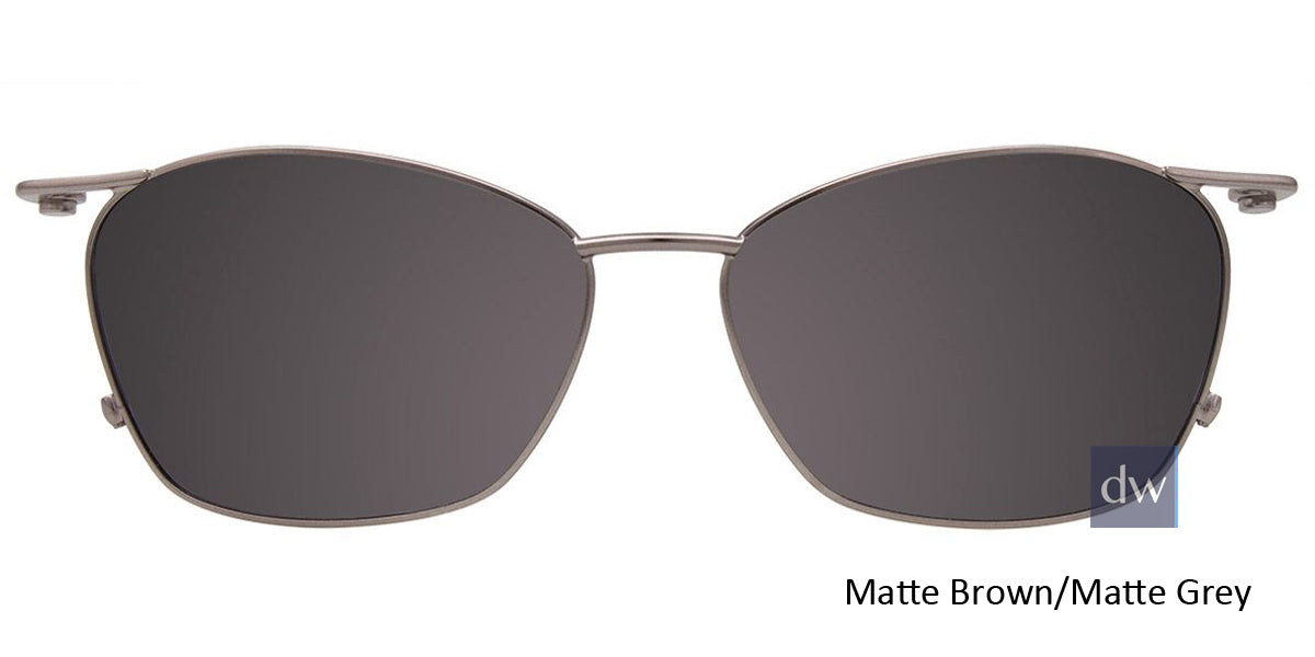 Matte Brown Matte Grey Clip-On