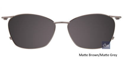 Matte Brown Matte Grey Clip-On