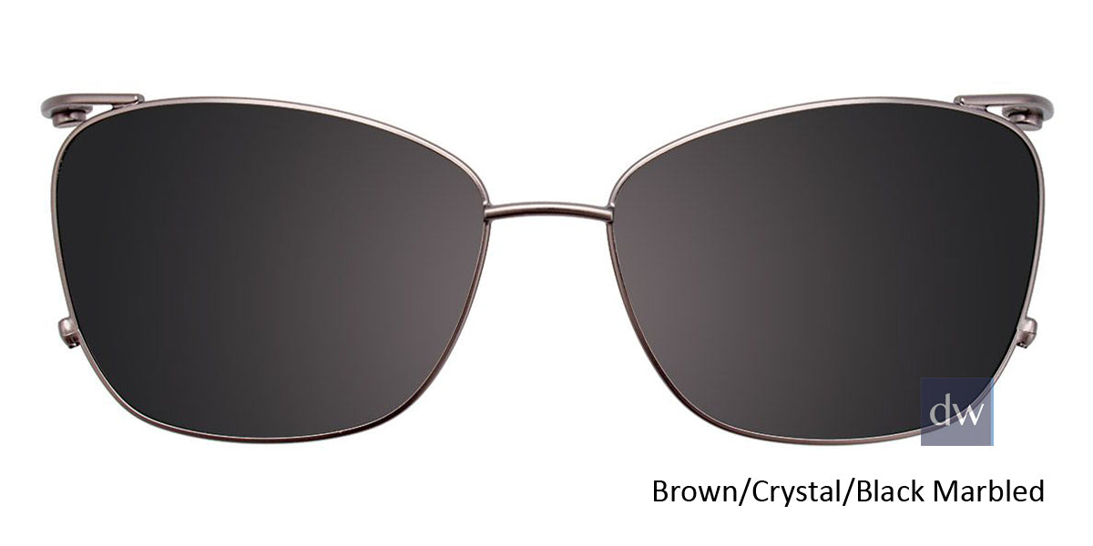Brown Crystal Black Marbled Clip-On