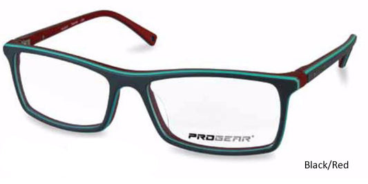 Black/Red Progear OPT-1131 Eyeglasses