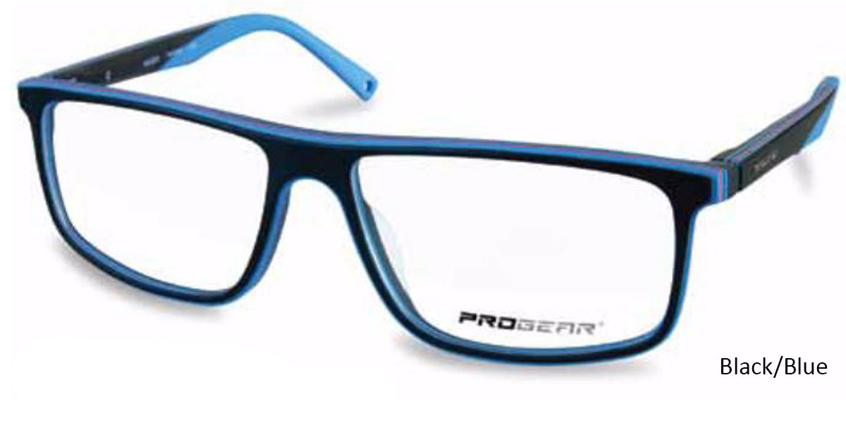 Black/Blue Progear OPT-1135 Eyeglasses