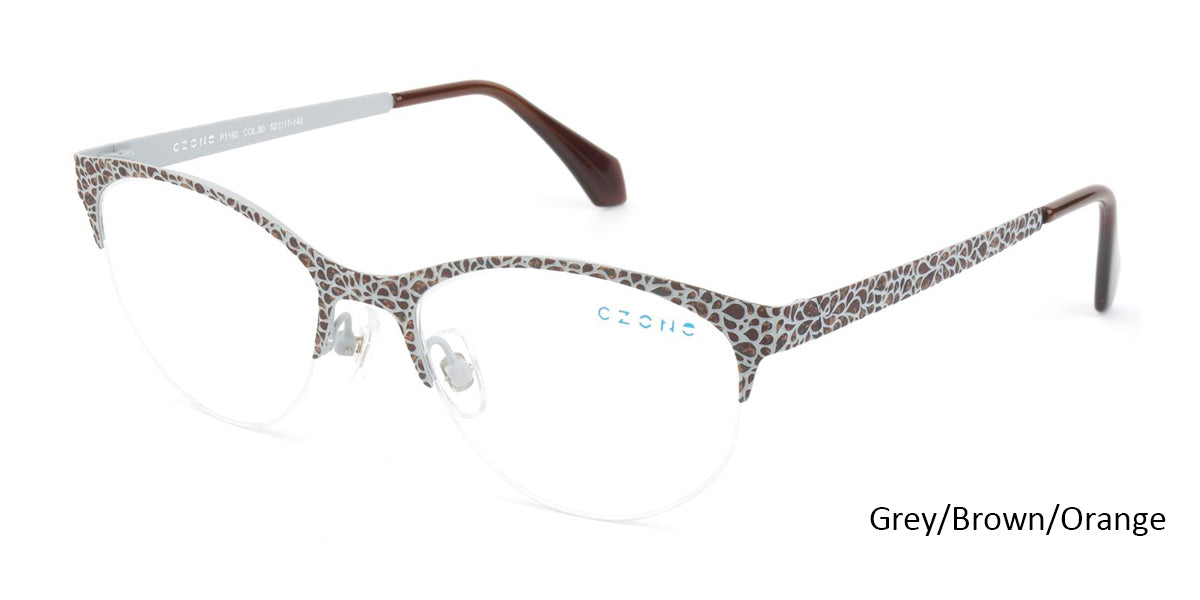 Grey/Brown/Orange C-Zone P1160 Eyeglasses.
