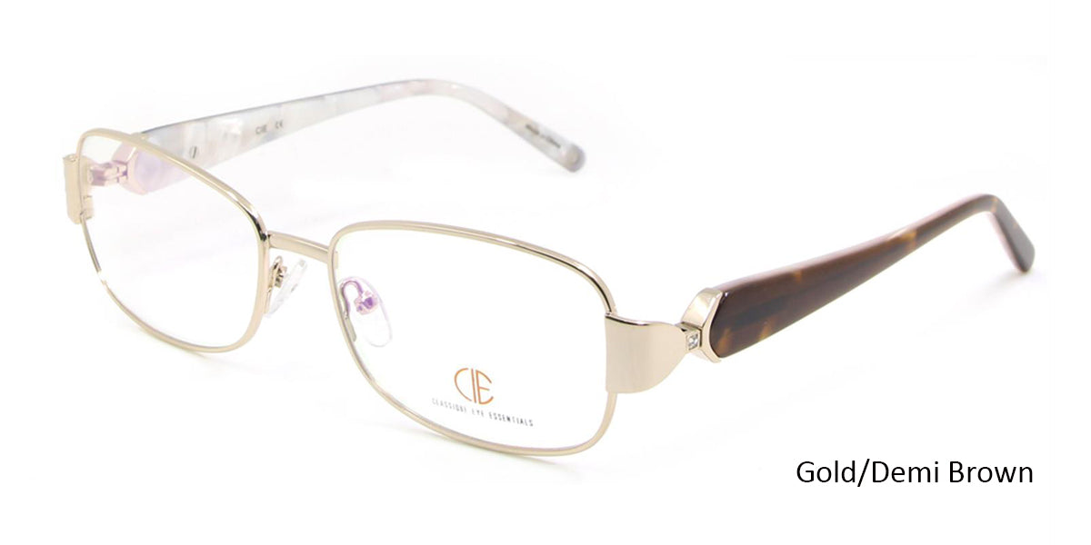 Gold/Demi Brown CIE SEC116 Eyeglasses.