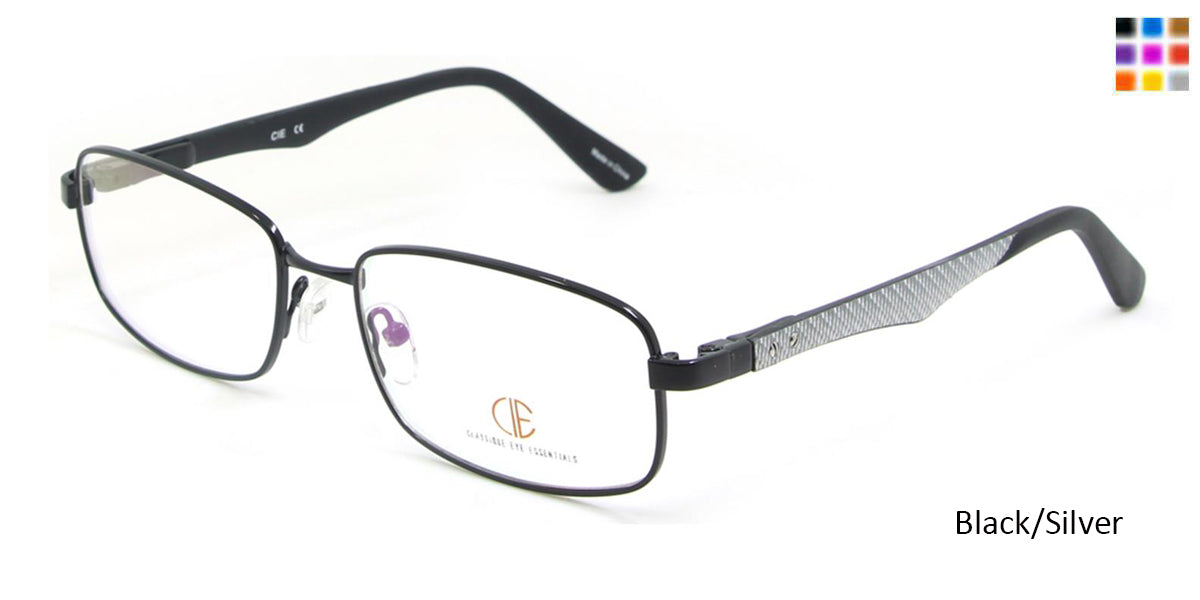 Black/Silver CIE SEC118 Eyeglasses.