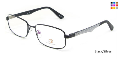 Black/Silver CIE SEC118 Eyeglasses.